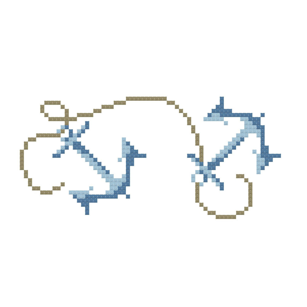 Cross Stitch Chart - Edging with Anchors